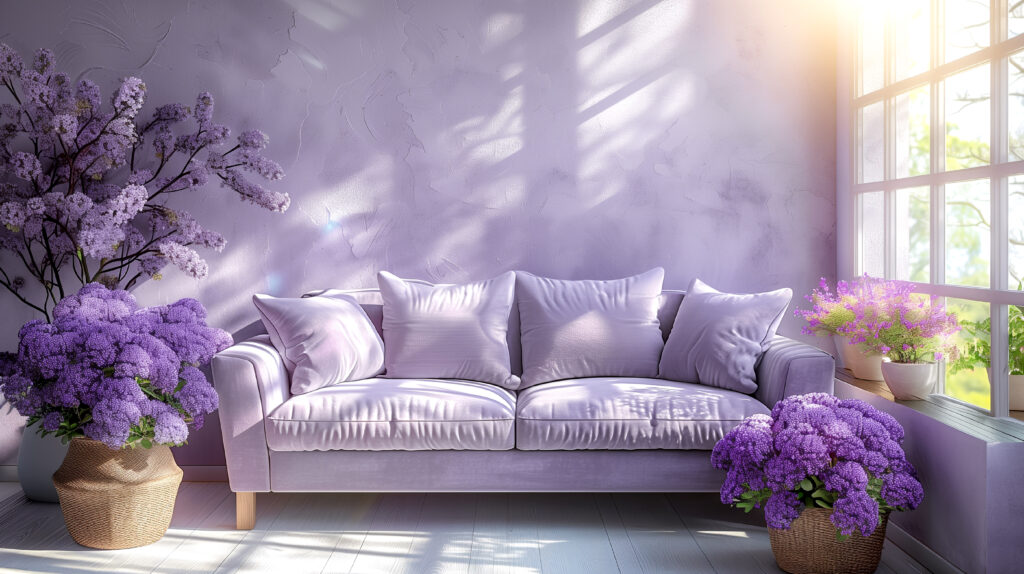 Purple living room design
